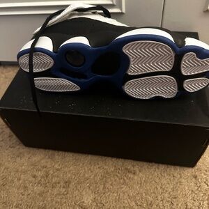 Size 5 .5 Jordan 13 Retro Basketball Shoes - Navy Blue, White and Black